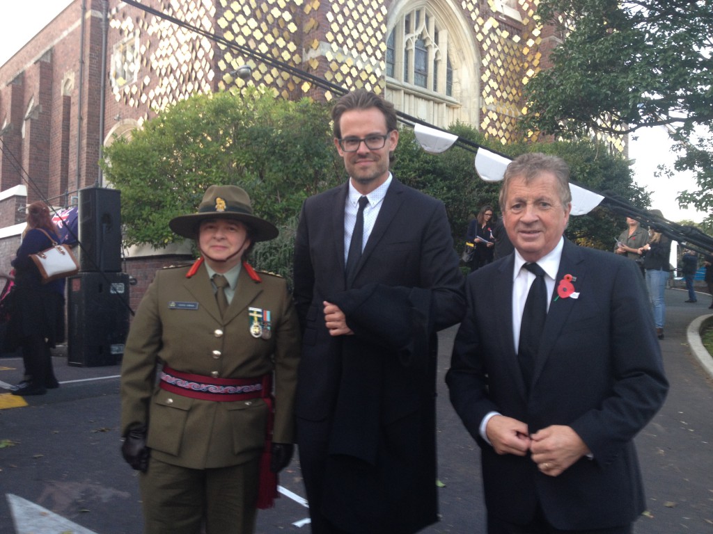 Col. Louisa O'Brien, Paul Baragwanath & Mike Lee at St David's 